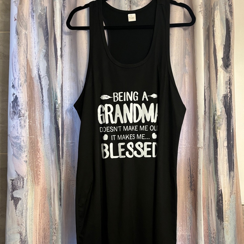 Black Graphic Tank Top Dress